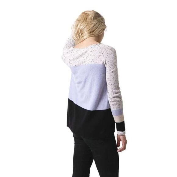 LISA TODD Sz S Small 100% Cashmere Rock Star Colorblock Pullover Sweater - Picture 12 of 12